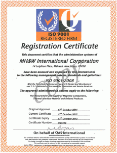 2013 ISO Certificate